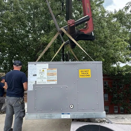 Light commercial rooftop unit installation