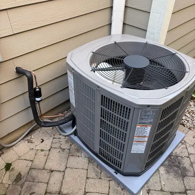 Outdoor air conditioning condenser installation